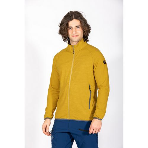 Rückansicht von Maul Sport Fleecejacke Herren Gelb7013