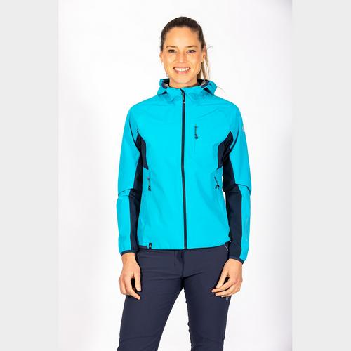 Rückansicht von Maul Sport Softshelljacke Damen Türkis2420