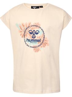 hummel hmlFLOWI T-SHIRT S/S T-Shirt Kinder WHITECAP GRAY