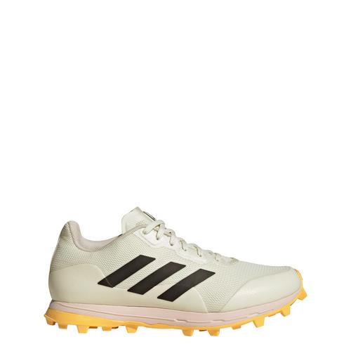 Rückansicht von adidas Fabela Zone Hockeyschuh Multifunktionsschuhe Ivory / Core Black / Spark