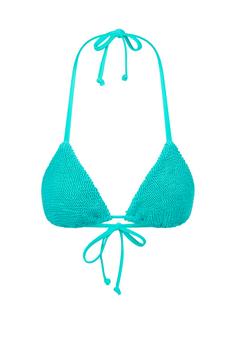 Moda Minx Scrunch Triangle Bikini Oberteil Damen Turquoise