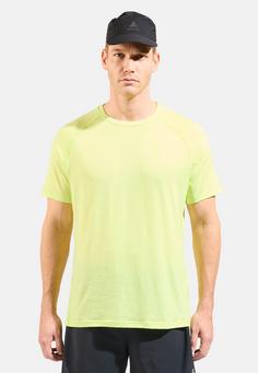 Rückansicht von Odlo Laufshirt Herren sharp green melange(40417)