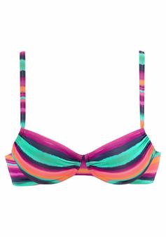 Lascana Bügel-Bikini-Top Bikini Oberteil Damen bunt-gestreift