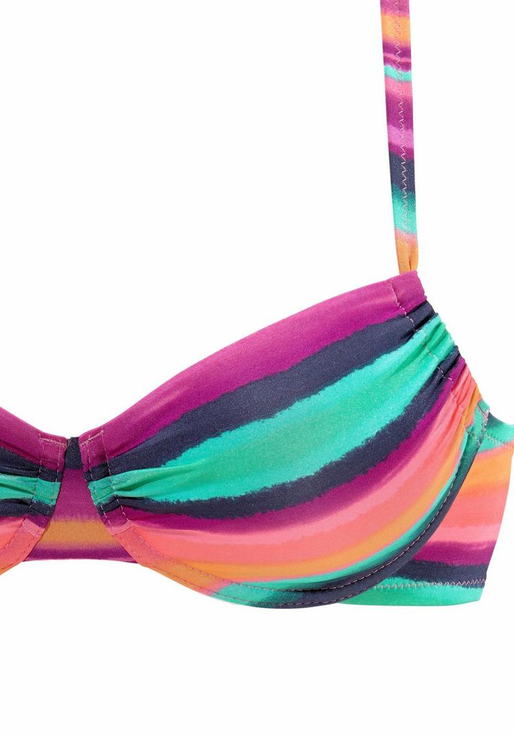 Lascana Lascana B&uuml;gel-Bikini-Top Bikini Oberteil Damen - bunt-gestreift - 0 | SportScheck