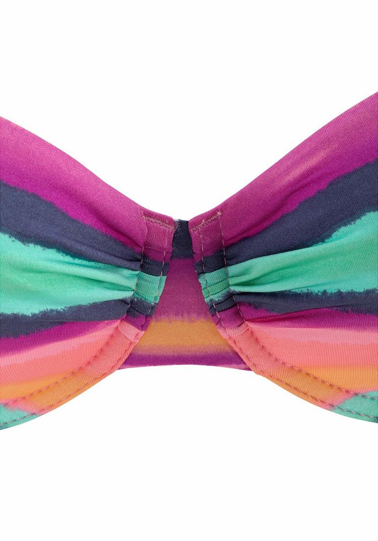 Lascana Lascana B&uuml;gel-Bikini-Top Bikini Oberteil Damen - bunt-gestreift - 1 | SportScheck