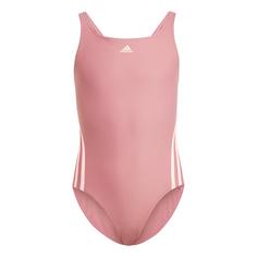 adidas 3-Streifen Badeanzug Badeanzug Kinder Preloved Crimson / Pink Spark