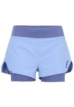 2XU Aero 2-in-1 4 Inch Funktionsshorts Damen hydrangea/marlin