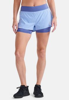 Rückansicht von 2XU Aero 2-in-1 4 Inch Funktionsshorts Damen hydrangea/marlin