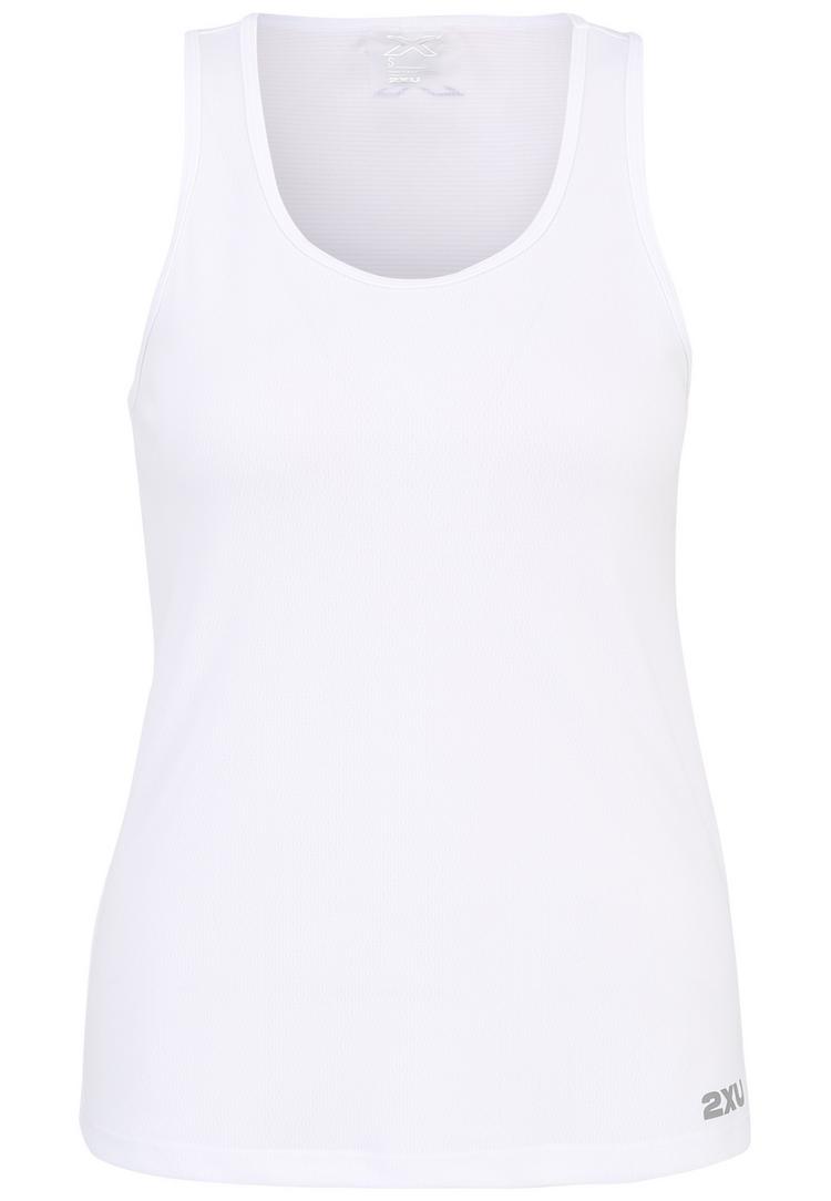 2XU 2XU Aero Singlet Funktionsshirt Damen - white-silver reflective - 0 | SportScheck