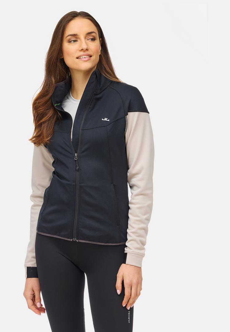 Jeff Green Jeff Green Abby Fleecejacke Damen - Black / Grey Beige - 0 | SportScheck