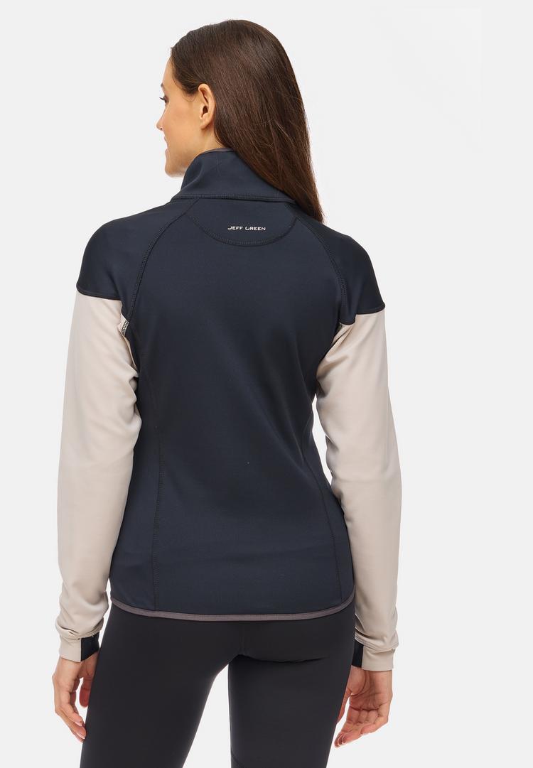Jeff Green Jeff Green Abby Fleecejacke Damen - Black / Grey Beige - 1 | SportScheck