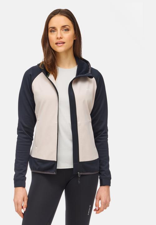 Rückansicht von Jeff Green Kaja Fleecejacke Damen Black / Grey Beige