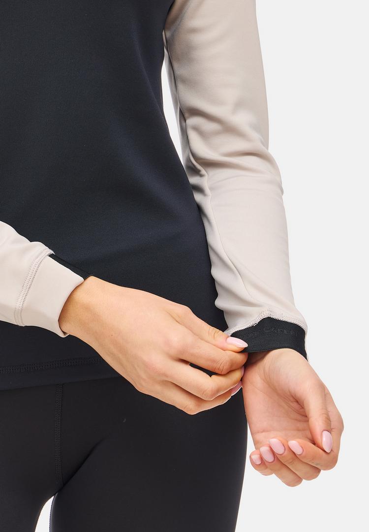 Jeff Green Jeff Green Selma Fleecejacke Damen - Black / Grey Beige - 3 | SportScheck