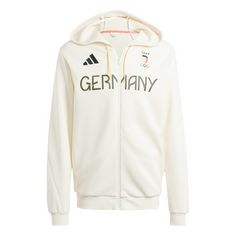 adidas Team Deutschland Zip Hoodie Hoodie Herren Non Dyed