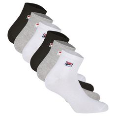 FILA Socken Sneakersocken Schwarz/Weiß/Grau