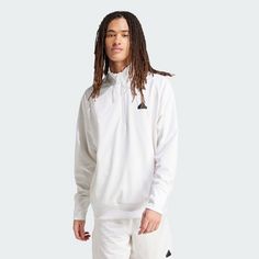 Rückansicht von adidas Z.N.E. Woven Quarter-Zip Sweatshirt Sweatshirt Herren White