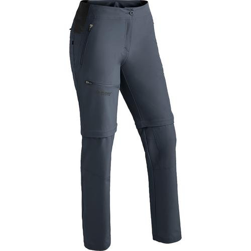 Rückansicht von Maier Sports Latit Zip Vario Trekkinghose Damen Dunkelgrau035