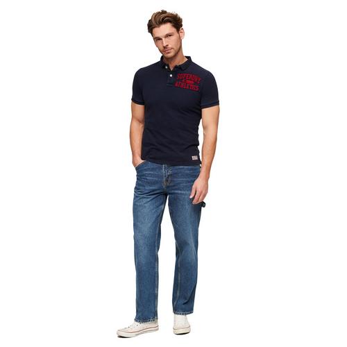 Rückansicht von Superdry Poloshirt Poloshirt Herren Dunkelblau