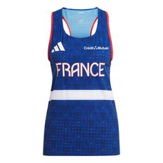 adidas Team Frankreich Athletisme Tanktop Tanktop Damen Semi Lucid Blue