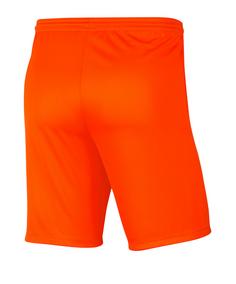 Rückansicht von Nike Park III Short Fußballshorts orange