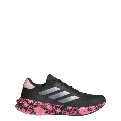 Rückansicht von adidas Supernova Stride Laufschuh Laufschuhe Damen Core Black / Zero Metalic / Sandy Pink