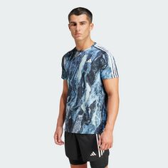 Rückansicht von adidas Move for the Planet AirChill T-Shirt T-Shirt Herren Semi Blue Burst / Black / Putty Mauve / Semi Green Spark