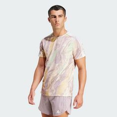 Rückansicht von adidas Move for the Planet AirChill T-Shirt T-Shirt Herren Crystal Sand / Preloved Fig / Semi Green Spark / Oat