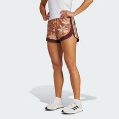 Rückansicht von adidas adidas x FARM Rio Pacer Shorts Funktionsshorts Damen Easy Yellow / Hazy Copper / Active Gold