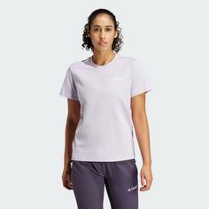 Rückansicht von adidas Terrex Graphic T-Shirt Funktionsshirt Damen Silver Dawn