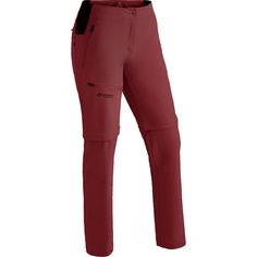 Rückansicht von Maier Sports Latit Zip Vario Trekkinghose Damen Rot4541