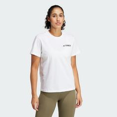 Rückansicht von adidas Terrex Graphic T-Shirt Funktionsshirt Damen White