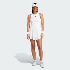 Rückansicht von adidas Pro AEROREADY Tenniskleid Tenniskleid Damen White