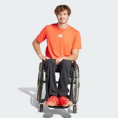 Rückansicht von adidas Adapt Workout T-Shirt Funktionsshirt Herren Bright Red / White
