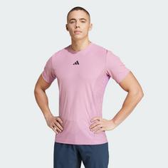 Rückansicht von adidas Tennis Pro AIRCHILL FreeLift T-Shirt T-Shirt Herren Semi Pink Spark / Preloved Purple
