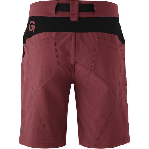 Rückansicht von Gonso Arico Fahrradshorts Herren Dunkelrot