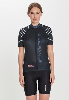 Rückansicht von Endurance Genevieve W Cycling Fahrradtrikot Damen 1001 Black