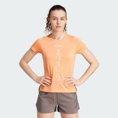 Rückansicht von adidas TERREX Agravic Trail Running T-Shirt Funktionsshirt Damen Amber Tint