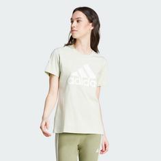 Rückansicht von adidas Loungewear Essentials Logo T-Shirt T-Shirt Damen Linen Green