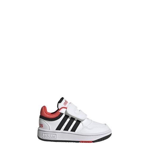 Rückansicht von adidas Hoops Schuh Sneaker Kinder Cloud White / Core Black / Bright Red