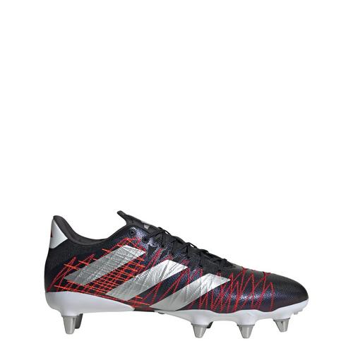 Rückansicht von adidas Kakari Z.1 SG Rugbyschuh Rugbyschuhe Core Black / Silver Metallic / Better Scarlet