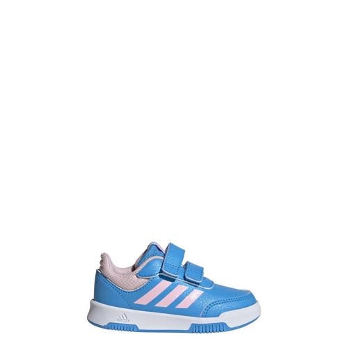 Rückansicht von adidas Tensaur Hook and Loop Schuh Sneaker Kinder Blue Burst / Clear Pink / Cloud White