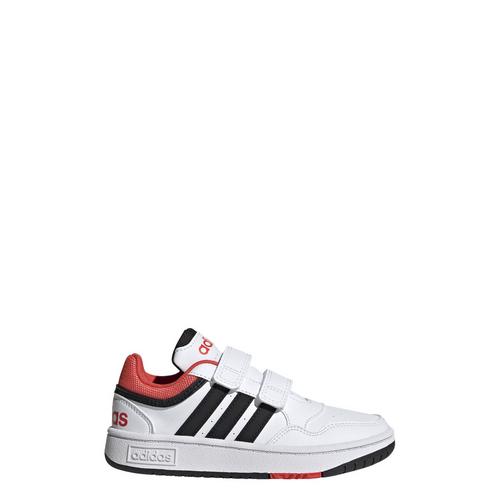 Rückansicht von adidas Hoops Schuh Basketballschuhe Kinder Cloud White / Core Black / Bright Red