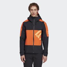 Rückansicht von adidas Five Ten All-Mountain Regenjacke Funktionsjacke Herren Black / Semi Impact Orange