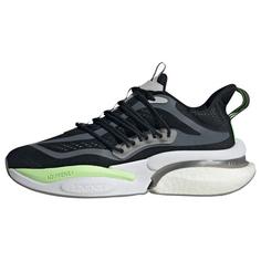 adidas Alphaboost V1 Schuh Sneaker Core Black / Charcoal Solid Grey / Green Spark