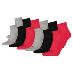 PUMA Socken Sneakersocken Schwarz/Grau/Rot