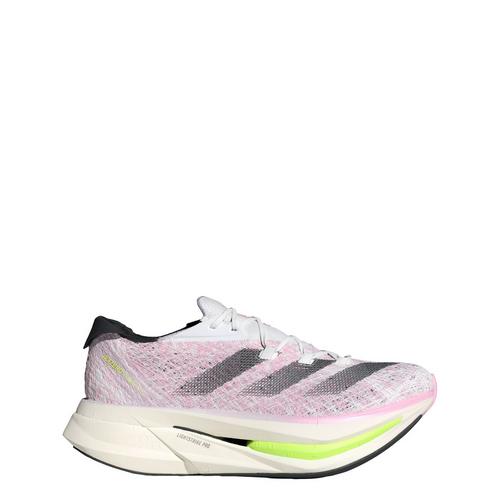 Rückansicht von adidas Adizero Prime X 2.0 STRUNG Laufschuh Laufschuhe Cloud White / Core Black / Pink Spark