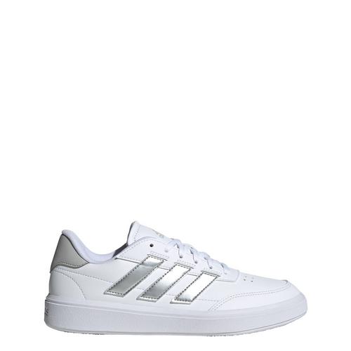 Rückansicht von adidas Courtblock Schuh Sneaker Cloud White / Silver Metallic / Grey Two