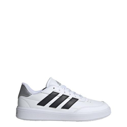 Rückansicht von adidas Courtblock Schuh Sneaker Damen Cloud White / Core Black / Silver Metallic