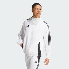 Rückansicht von adidas Tiro 24 Windbreaker Trainingsjacke Herren White / Black