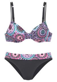 Lascana B&uuml;gel-Bikini Bikini Set Damen - lila bedruckt